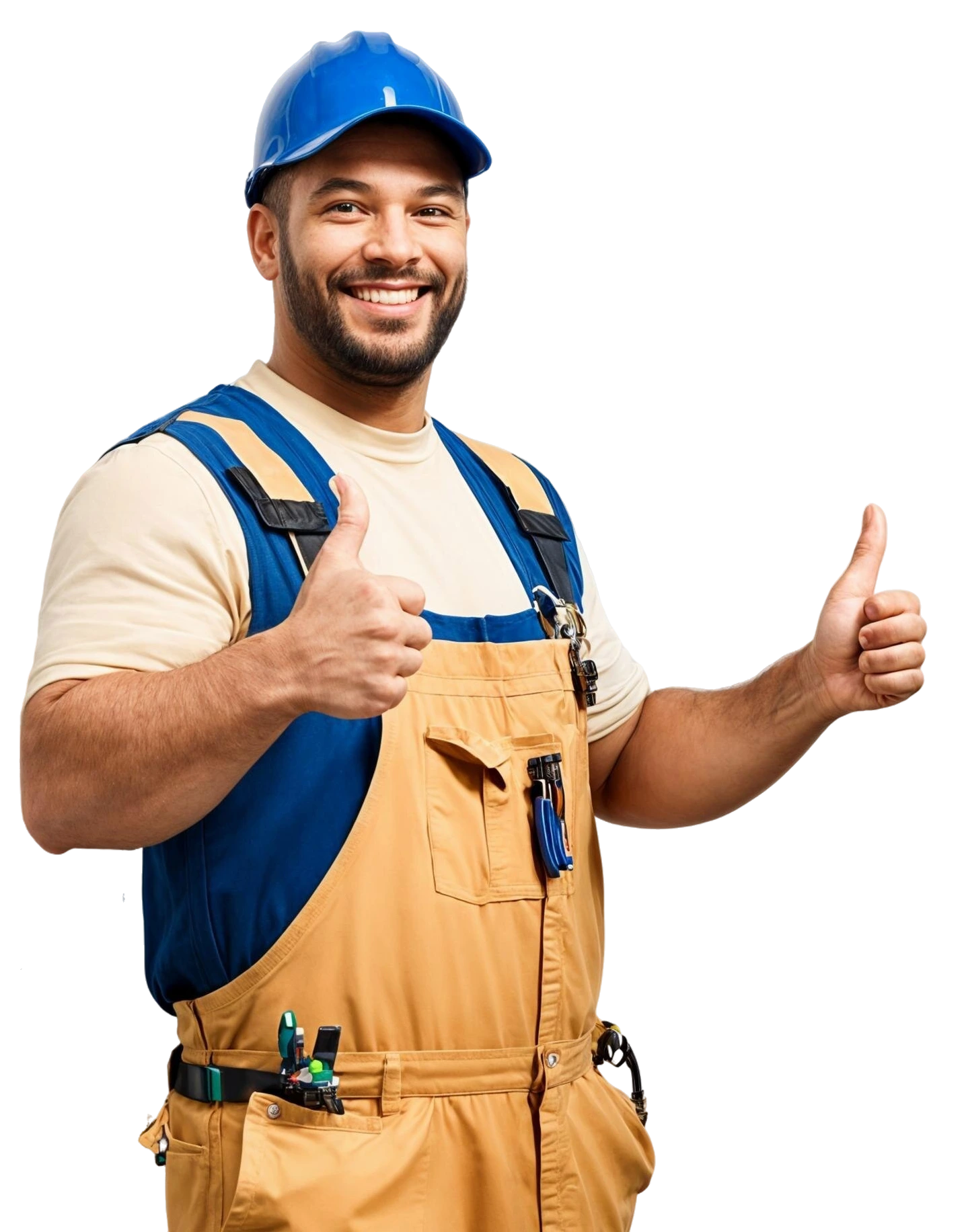 man-giving-thumbs-up-front-air-conditioner